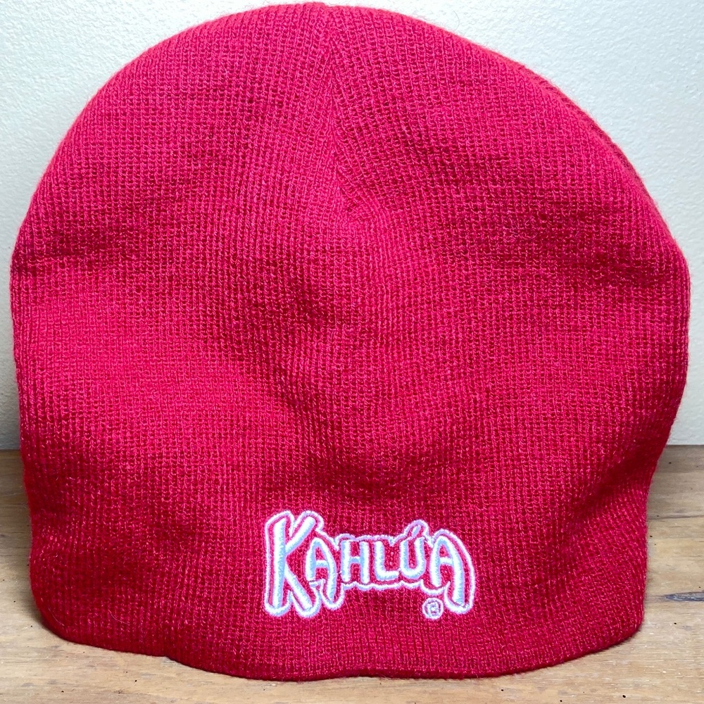 New Kahlua Red~ White Embroidered Style Sock CAP/HAT~one size